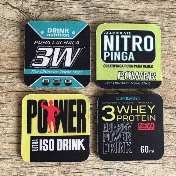 Porta Copos Iso Drink Academia Malhação - 4pçs