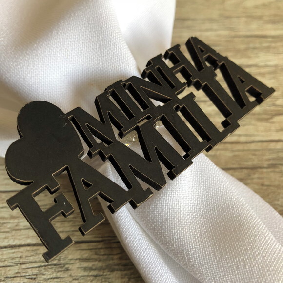 Porta Guardanapo Amo Minha Família - 4 Unid.