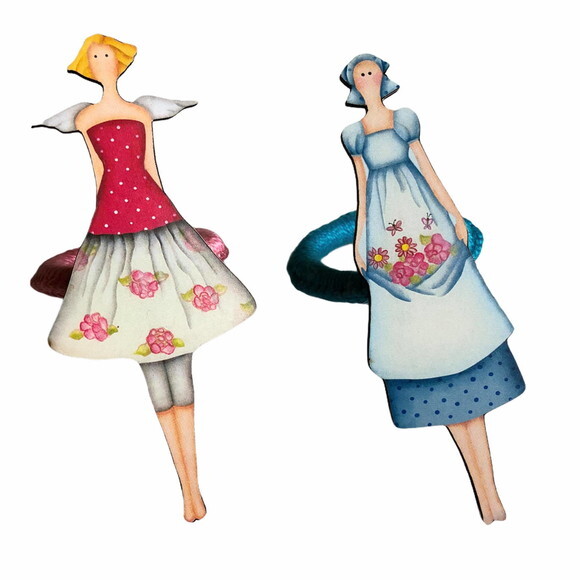 Porta Guardanapo Boneca Tilda mdf - 4 Unid.