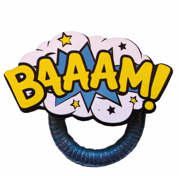 Porta Guardanapo mdf Bang! Boom! Crashh! Baaam! - 4 Unid.