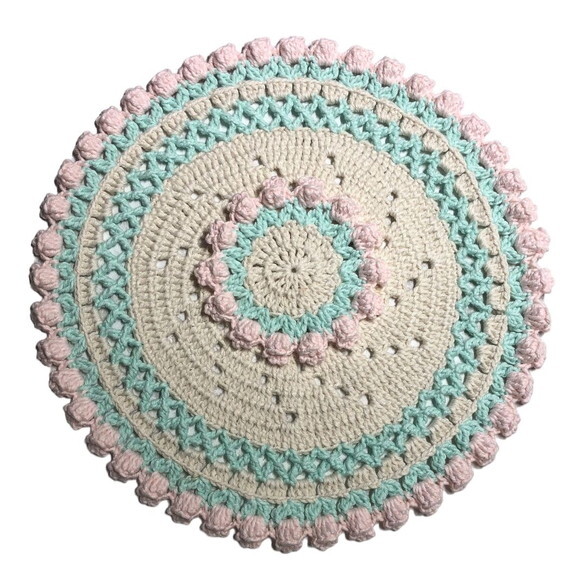Sousplat Americano Croche Boho Tulipa Candy Color *par*