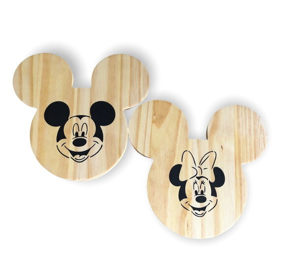 Tábua Bandeja Mickey & Minnie Madeira Pinus - PAR