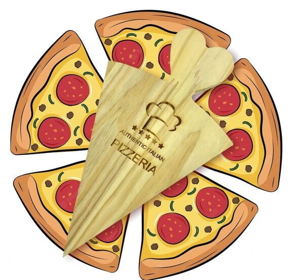 Tábua Pizza Madeira Pinus - 8 Fatias!