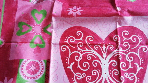 Tecido Importado Patchwork - Painel Love