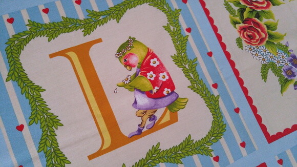 Tecido Painel Importado Patchwork - Love