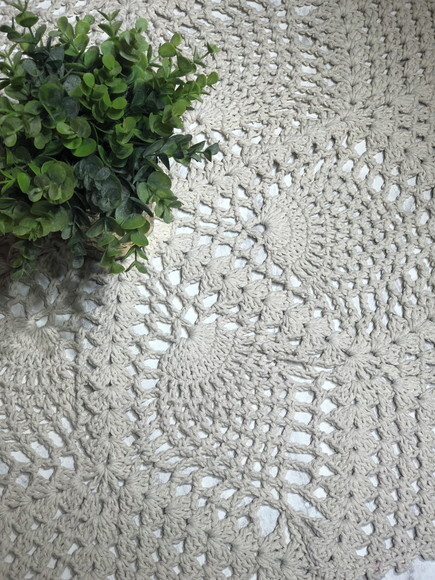 Toalha - Centro de Mesa Croche Abacaxi Boho