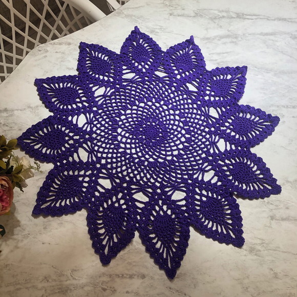 Toalha - Centro de Mesa Croche Violeta