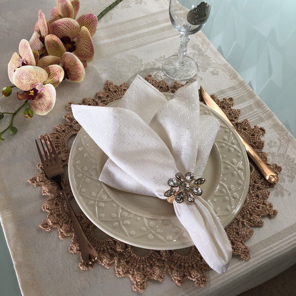 Trilho Mesa Jacquard Boho Natural *valor do Par*
