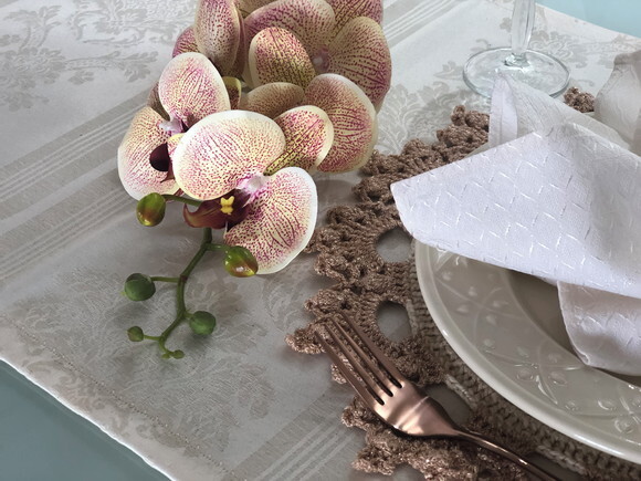 Trilho Mesa Jacquard Boho Natural *valor do Par*