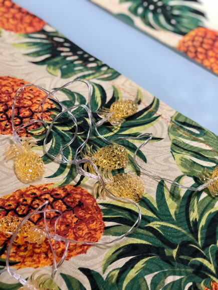 Trilho/caminho Mesa Jacquard Abacaxi *valor do Par*