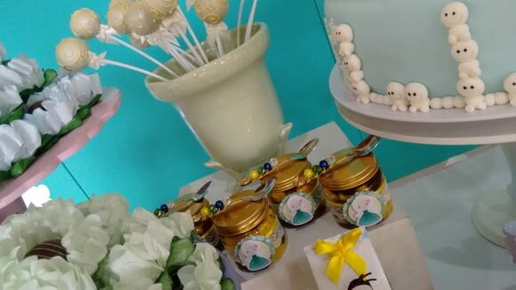 Colher Café Inox Bordada Pedrarias - Tema Festa - 6 Pçs