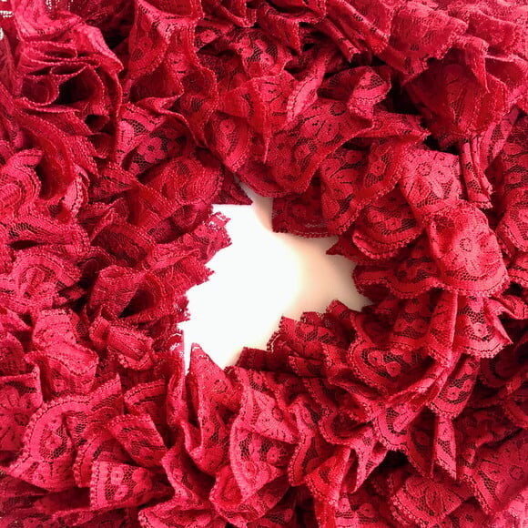 Echarpe - Cachecol Croche Renda Vermelho