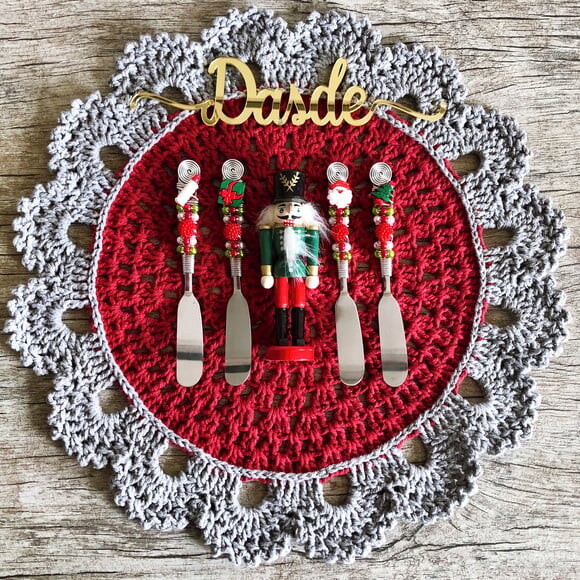Espátula para Patê ou Manteiga Natal - 4 Pçs