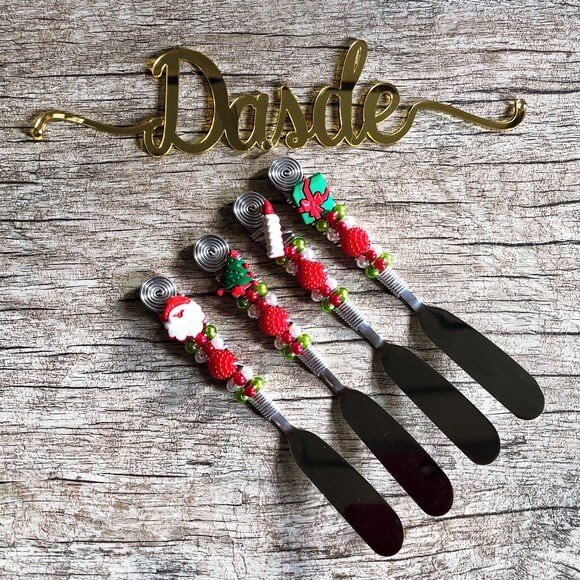 Espátula para Patê ou Manteiga Natal - 4 Pçs