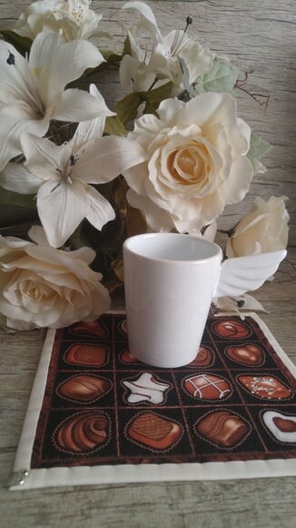 Mug Rug - Tapete de Caneca Chocolate Godiva
