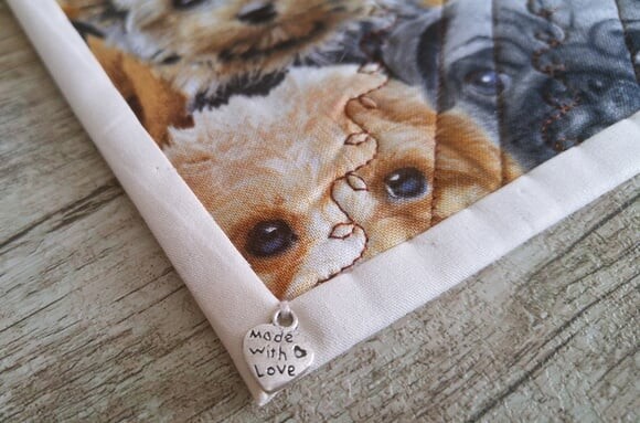 Mug Rug Cachorro - Tapete de Caneca