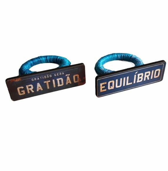 Porta Guardanapo Gratidão e Equilíbrio mdf - 4 Unid.