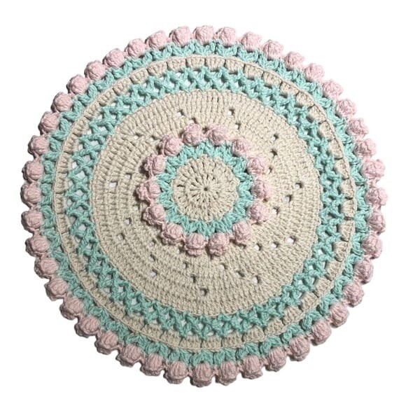 Sousplat Americano Croche Boho Tulipa Candy Color *par*