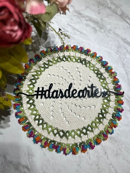 Sousplat Americano Croche Boho Tulipa Colorido *par*
