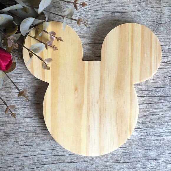 Tábua Bandeja Mickey Madeira Pinus - 3 Unidades