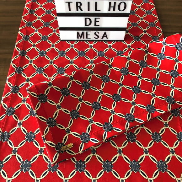 Trilho Mesa Geométrico Vermelho - Caminho Mesa