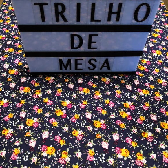 Trilho Mesa Tricoline Mini Florzinhas *valor do Par*