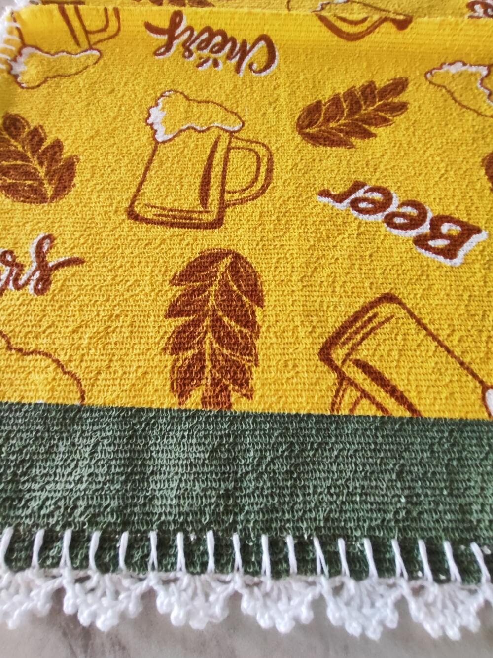 Pano Copa Prato Felpudo Brinde Cerveja Croche - Kit 3 unidades