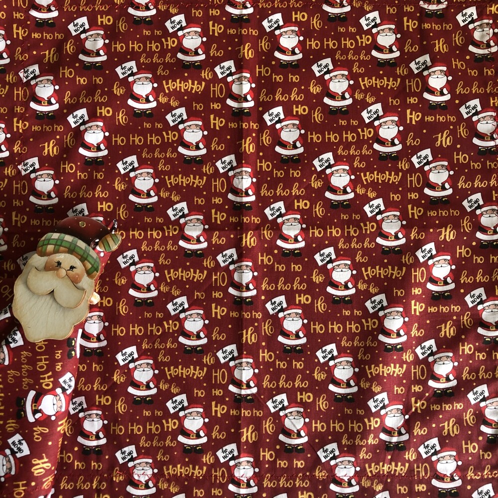 Guardanapo Tecido Natal Hohoho Papai Noel - 6 unidades