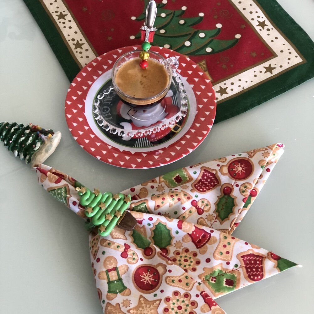 Guardanapo Tecido Biscoitos de Natal - 6 unidades
