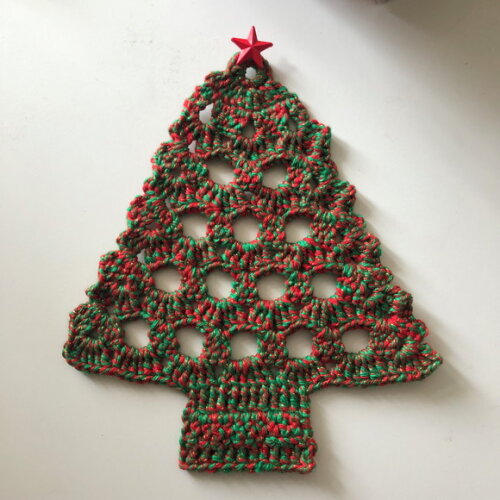 2 Americano Chá Crochê Arvore Natal - Sousplat -par