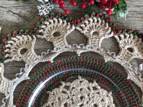 Americano Croche Natal Fabuloso Sousplat - Par
