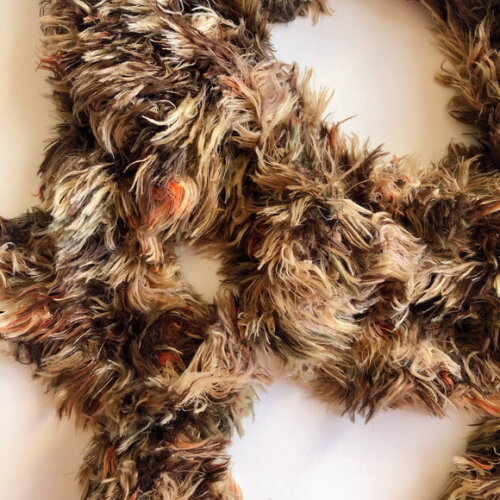 Cachecol Echarpe Caracol Marrom - Croche