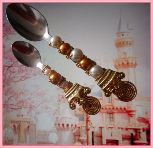 Colher Café Inox Bordado Pedrarias Festa - Princesa - 6 Pçs