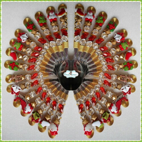 Colher Sobremesa Bordada Natal