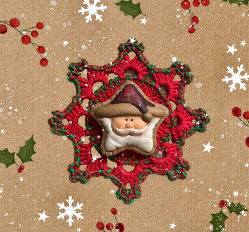 Descanso de Xícara - Porta Copos Croche Natal