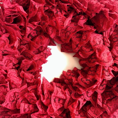 Echarpe - Cachecol Croche Renda Vermelho