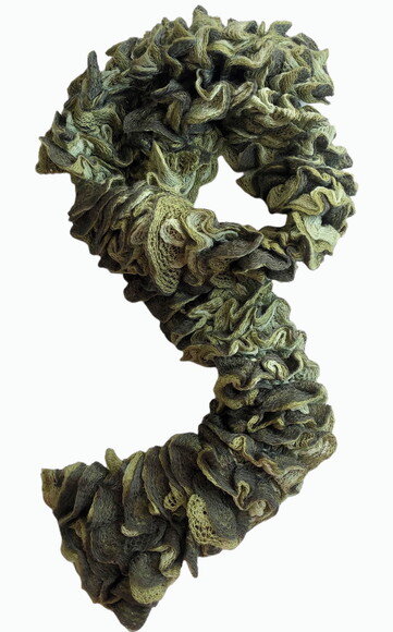 Echarpe - Cachecol Croche Verde Folha