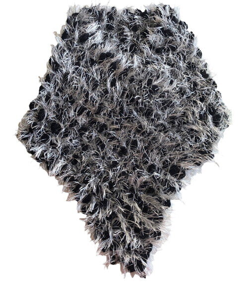 Echarpe Cachecol Golapompom Preto Croche