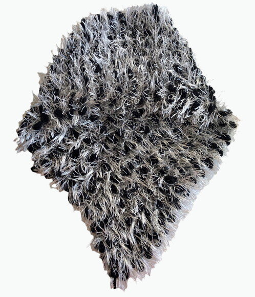 Echarpe Cachecol Golapompom Preto Croche