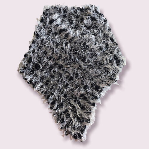 Echarpe Cachecol Golapompom Preto Croche