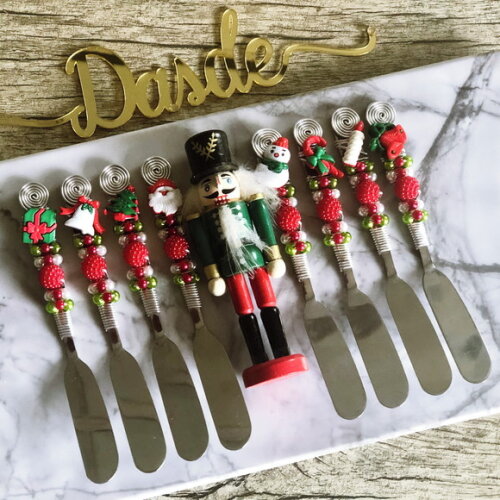Espátula para Patê ou Manteiga Natal - 4 Pçs