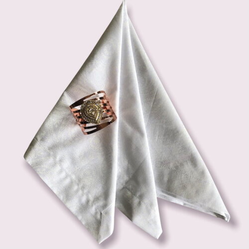 Guardanapo Tecido Cashmere Branco - 4 unidades