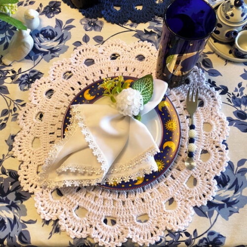 Sousplat Americano Croche Branco - Par