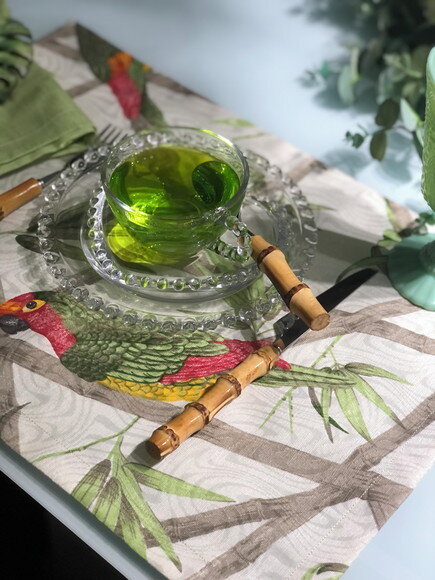 Jogo Americano Tecido Ave Tropical - Par