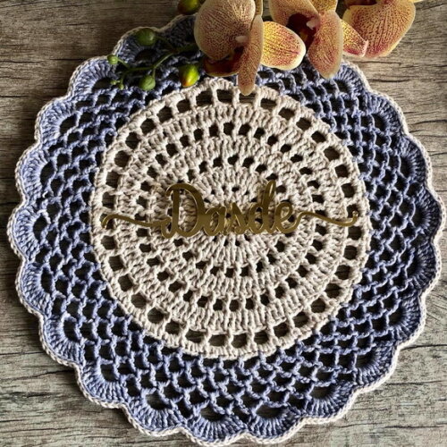 Sousplat Americano Croche Boho Jeans - Par