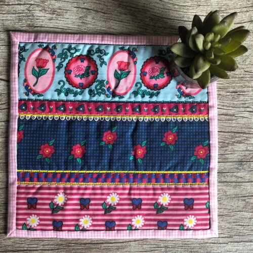Mug Rug - Tapete de Caneca Flores