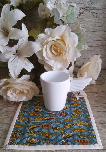 Mug Rug Coroas - Tapete de Caneca