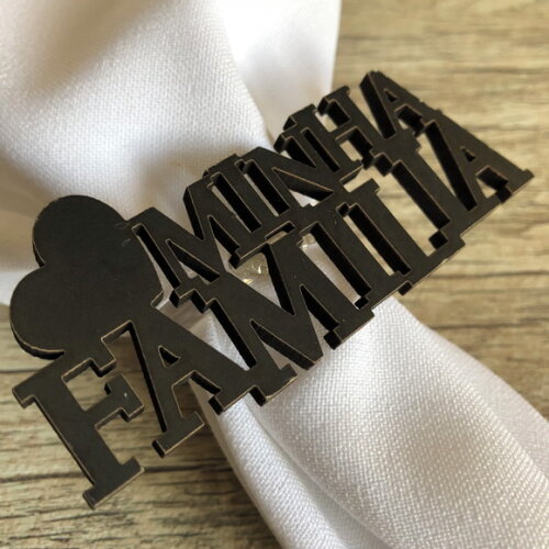 Porta Guardanapo Amo Minha Família - 4 Unid.