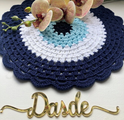 Sousplat Americano Crochê - Modelo Olho Grego