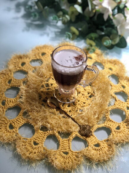 Sousplat Americano Croche Amarelo com Textura Fabuloso - Par